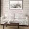 Upholstery Fabric - Grey & Silver Leaves Upholstery Fabric 54 Inches"